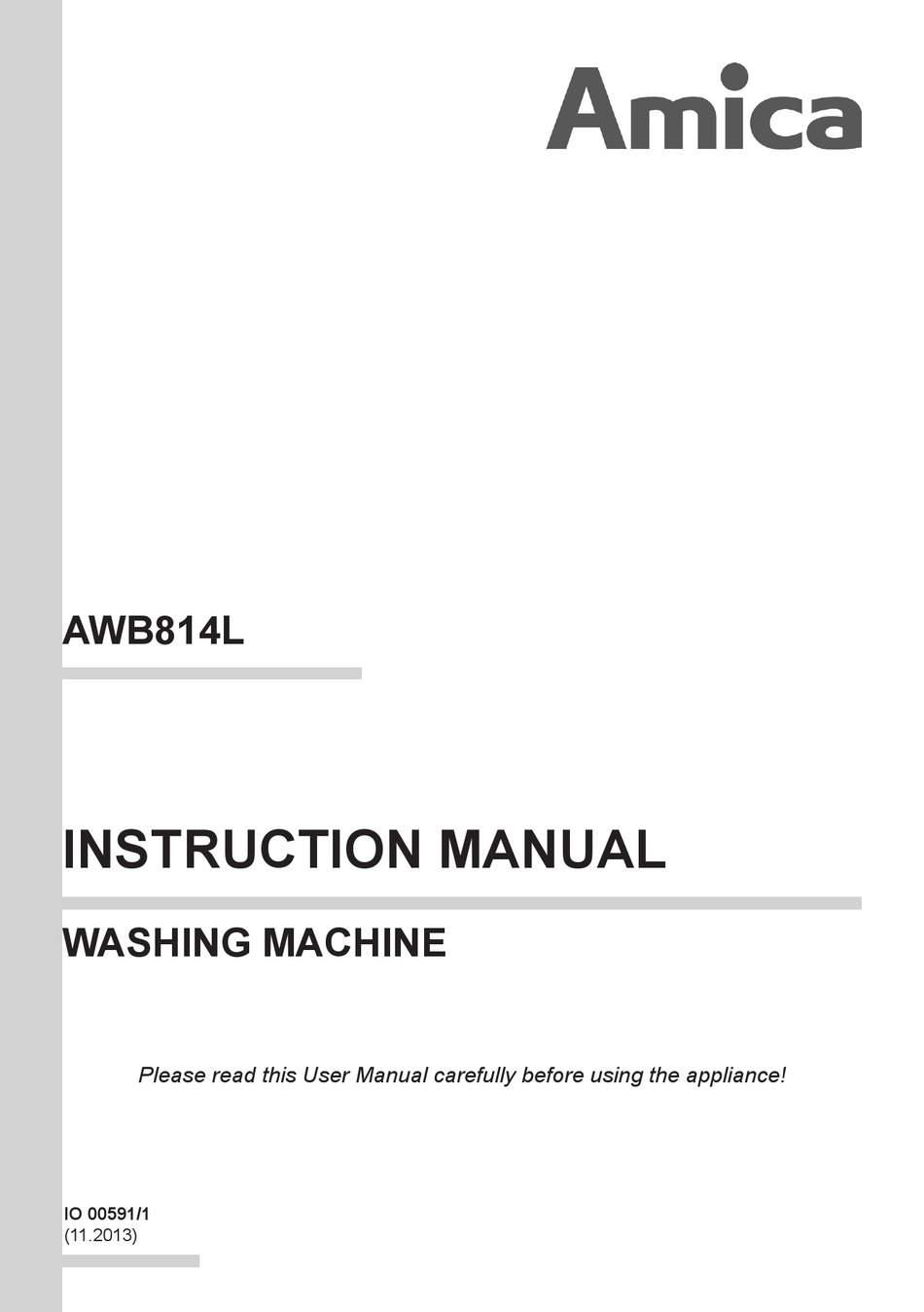 AMICA AWB814L INSTRUCTION MANUAL Pdf Download | ManualsLib