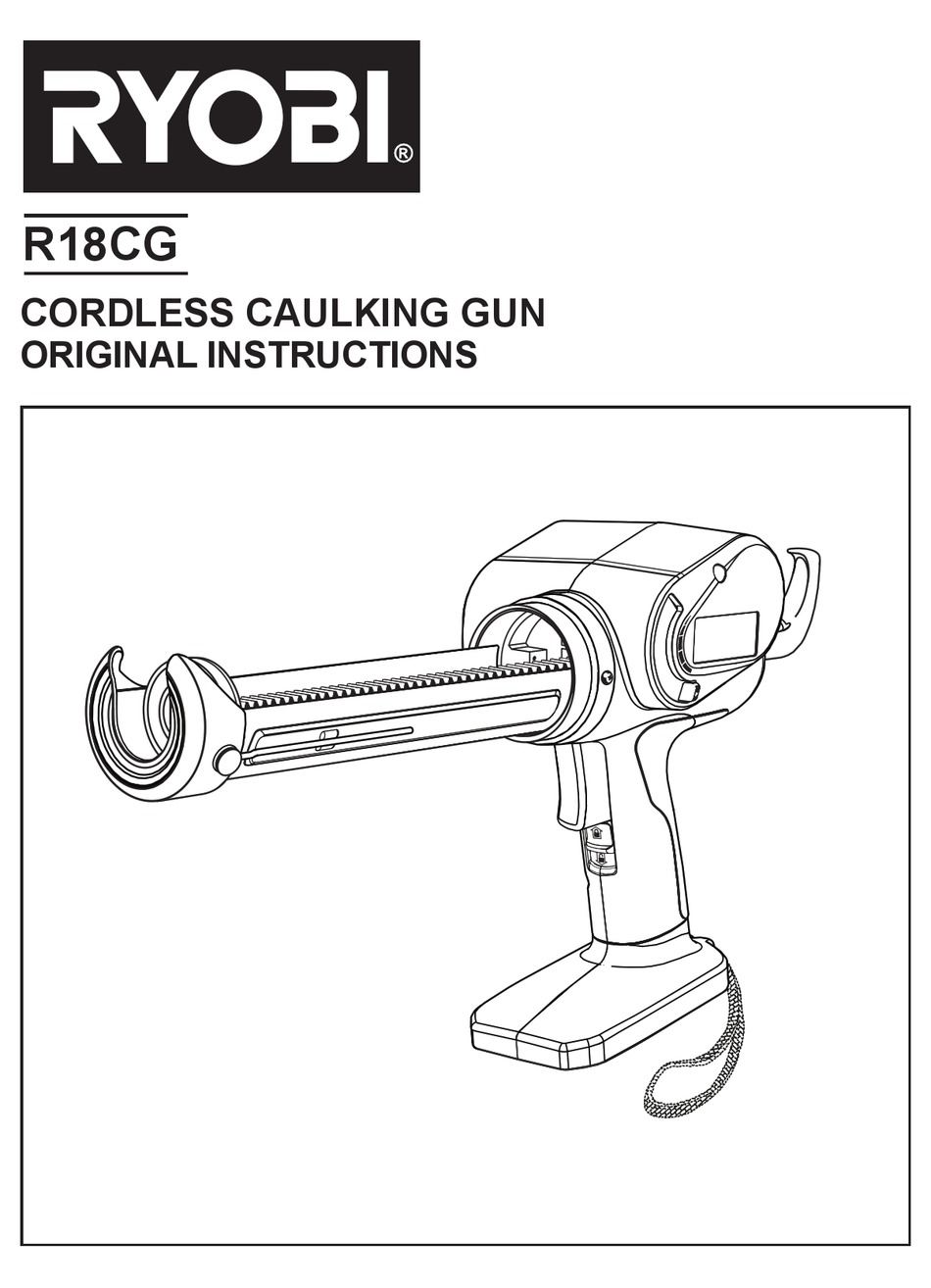 RYOBI R18CG ORIGINAL INSTRUCTIONS MANUAL Pdf Download ManualsLib