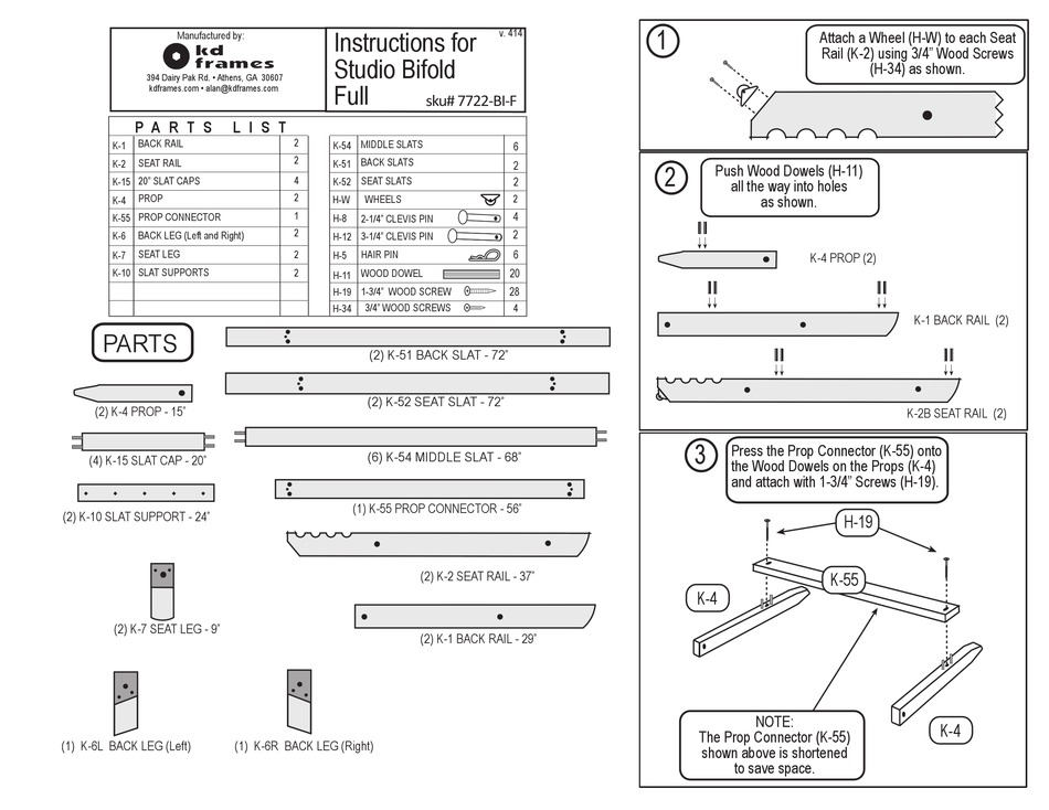 KD FRAMES 7722BIF INSTRUCTIONS Pdf Download ManualsLib