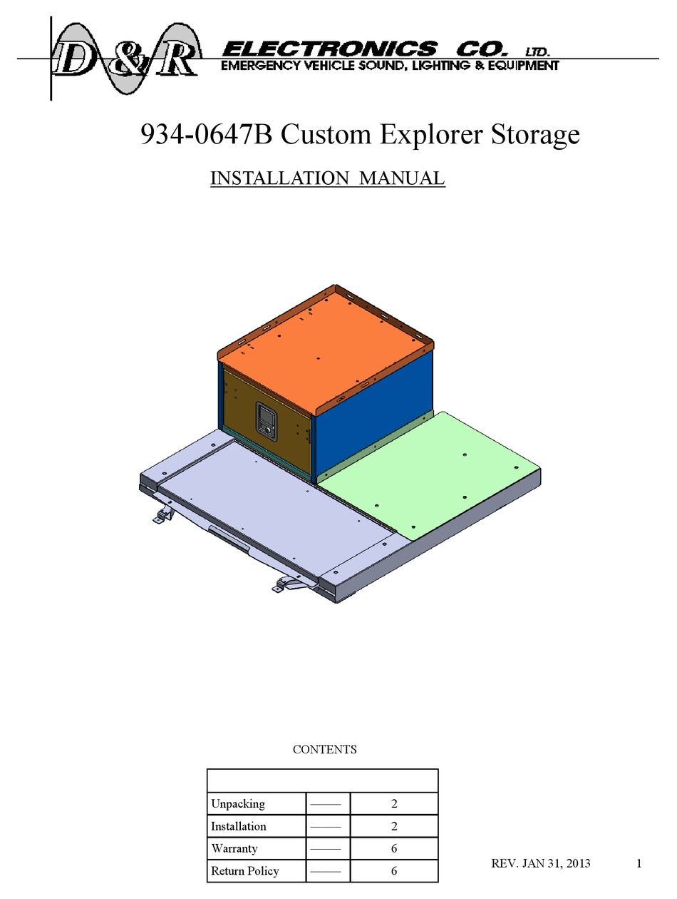D&R ELECTRONICS 9340647B INSTALLATION MANUAL Pdf Download ManualsLib