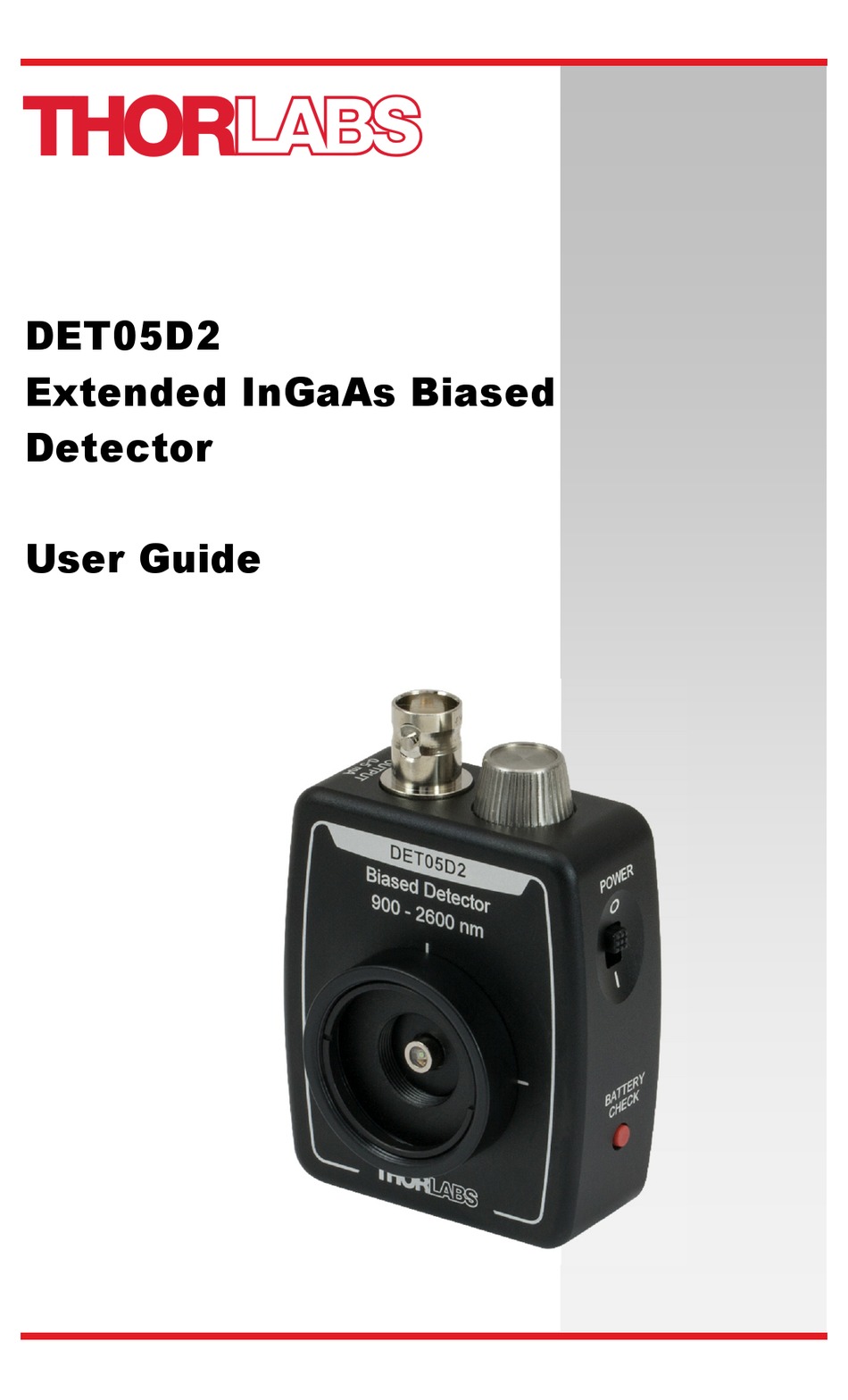 THORLABS DET05D2 USER MANUAL Pdf Download ManualsLib
