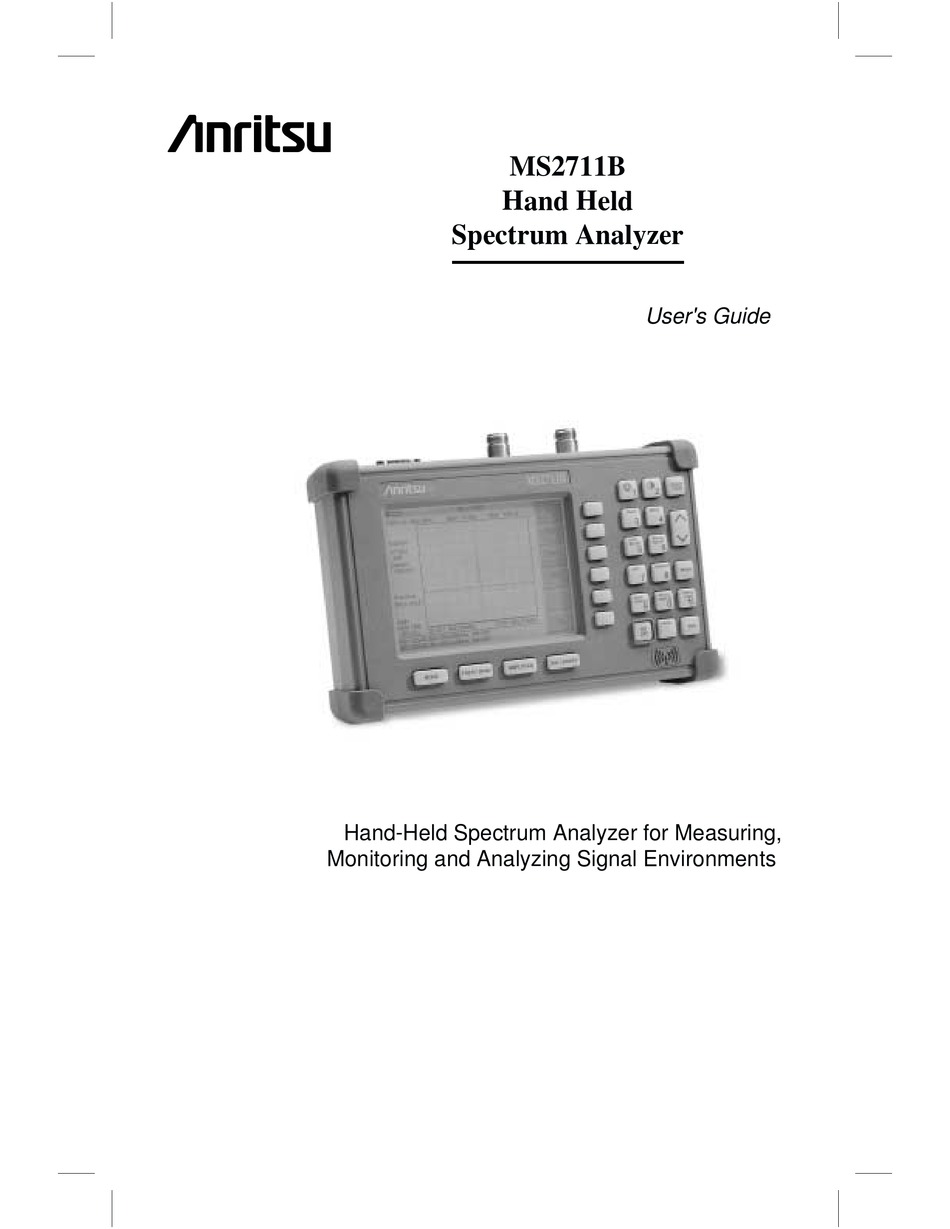 ANRITSU MS2711B USER MANUAL Pdf Download | ManualsLib