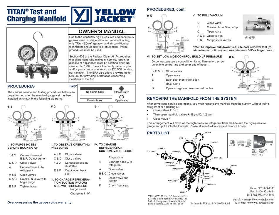 YELLOW JACKET TITAN OWNER'S MANUAL Pdf Download ManualsLib