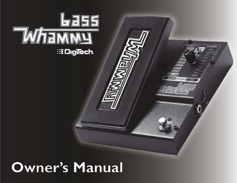 DIGITECH BASS WHAMMY OWNER'S MANUAL Pdf Download ManualsLib