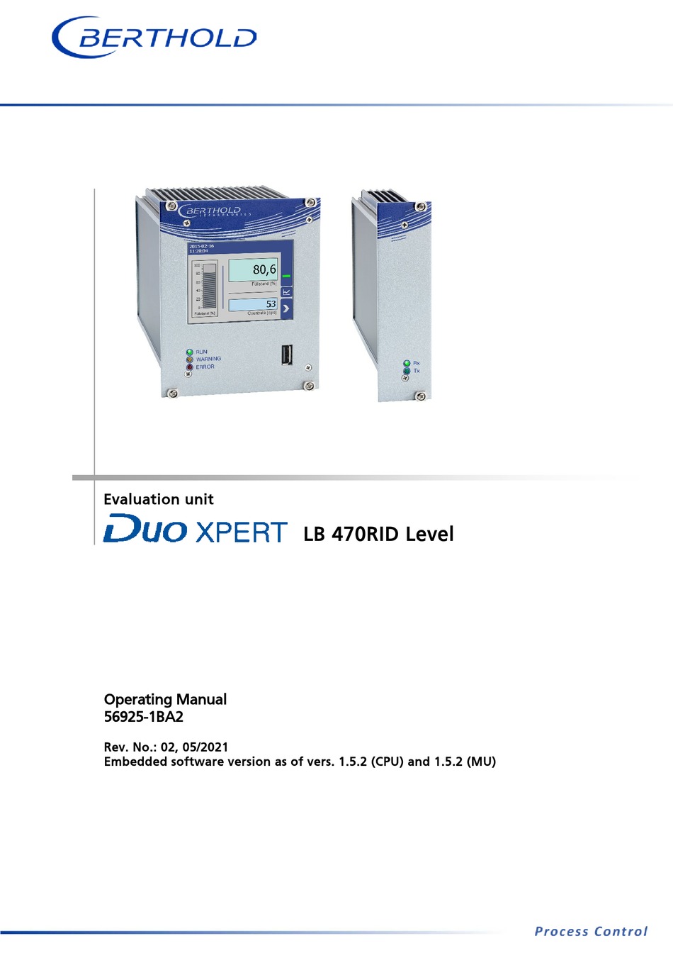 BERTHOLD DUO XPERT LB 470RID OPERATING MANUAL Pdf Download ManualsLib
