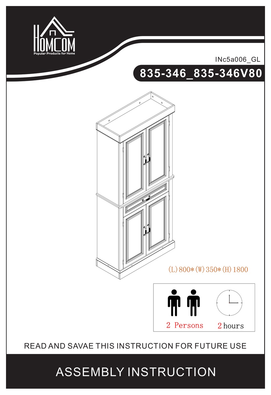 835346 ASSEMBLY INSTRUCTION MANUAL Pdf Download ManualsLib