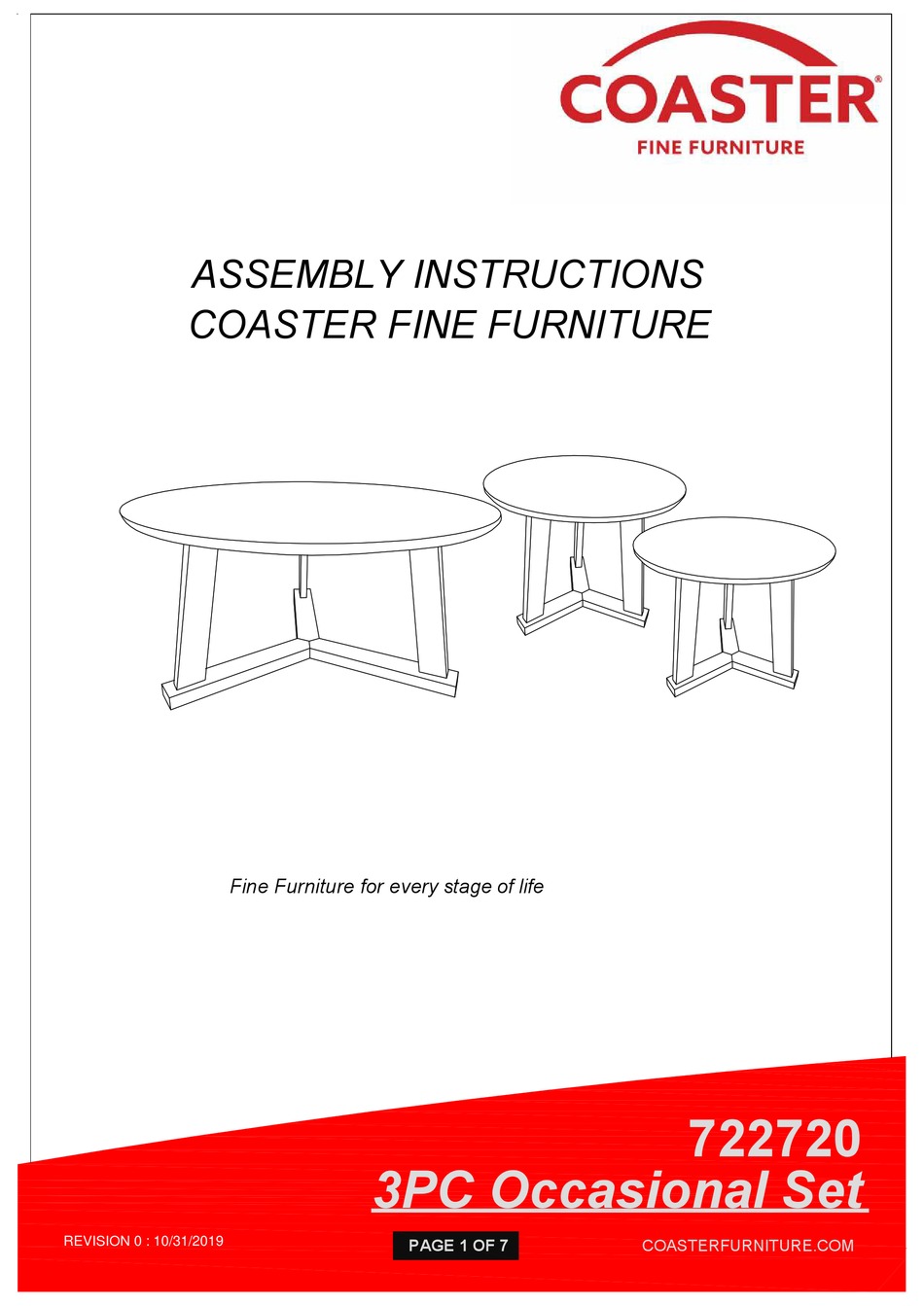 COASTER 722720 ASSEMBLY INSTRUCTIONS MANUAL Pdf Download ManualsLib