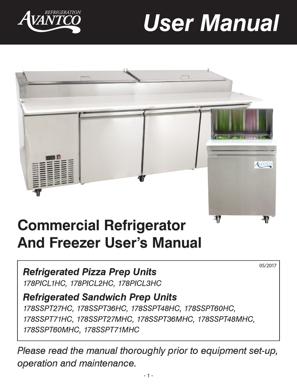 AVANTCO 178PICL1HC USER MANUAL Pdf Download ManualsLib