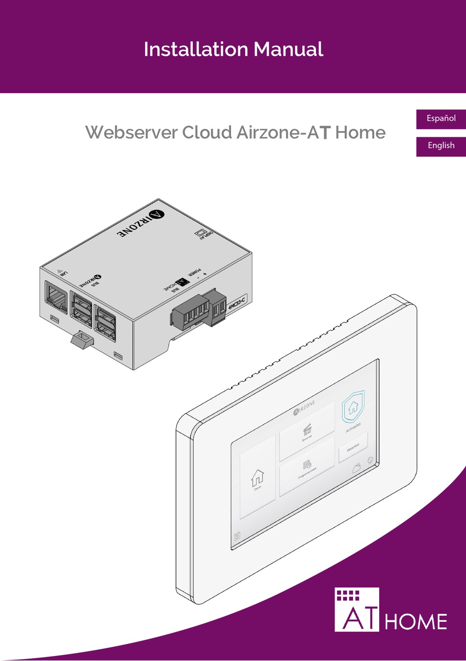 AIRZONE AT HOME ATAZX6WSERVERC INSTALLATION MANUAL Pdf Download