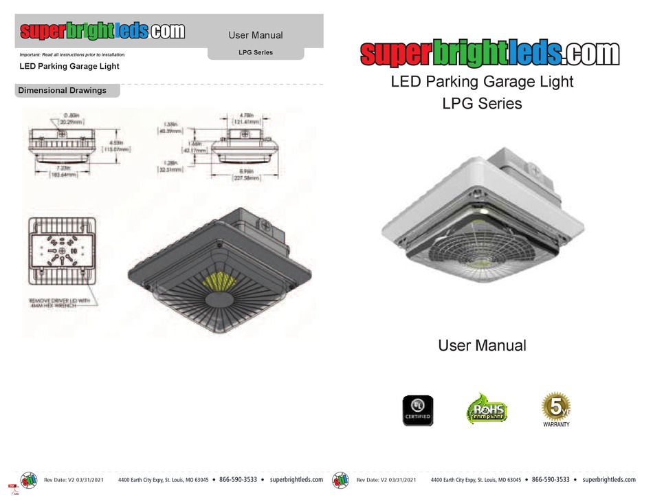 SUPER BRIGHT LEDS LPG SERIES USER MANUAL Pdf Download ManualsLib