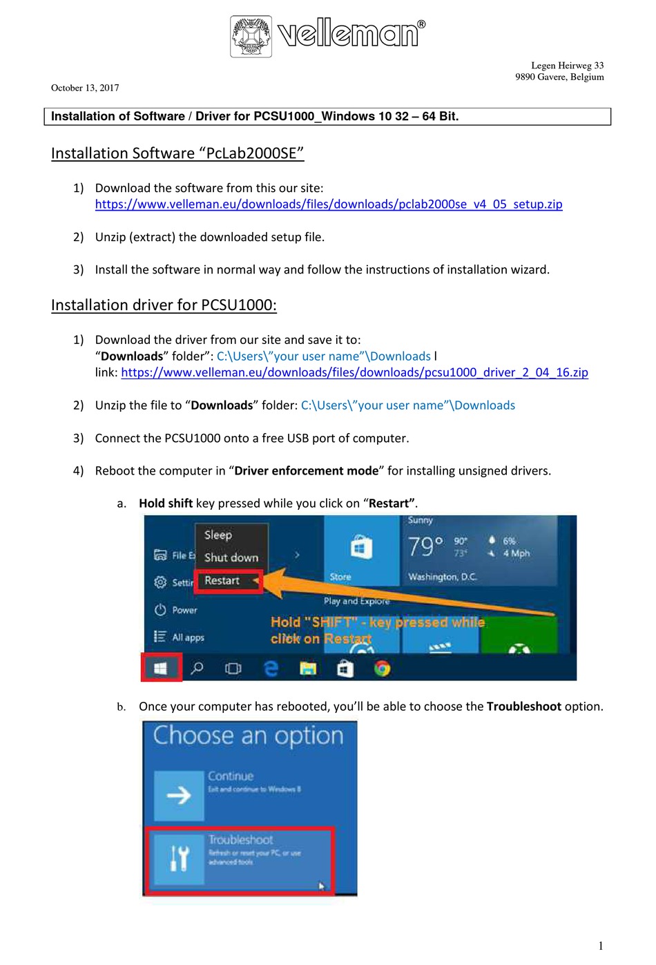 VELLEMAN PCSU1000 SOFTWARE INSTALLATION Pdf Download ManualsLib