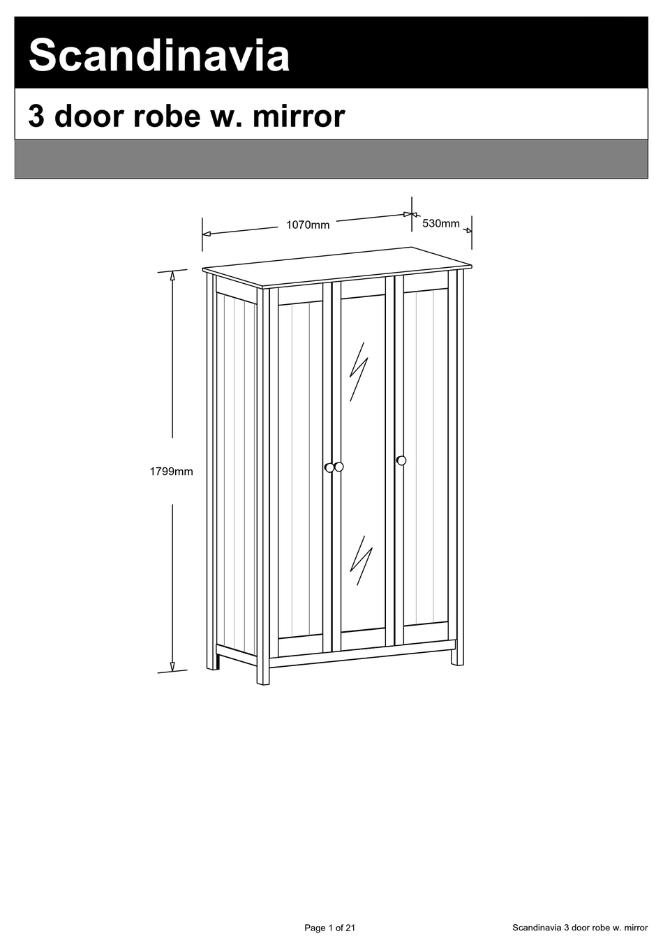 ARGOS HOME SCANDINAVIA 6423801 ASSEMBLY INSTRUCTIONS MANUAL Pdf