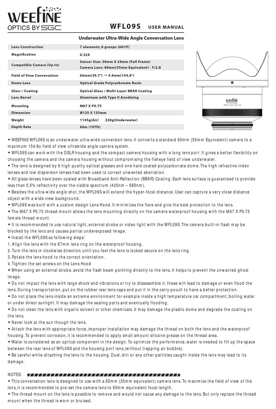 SGC WEEFINE WFL09S USER MANUAL Pdf Download | ManualsLib