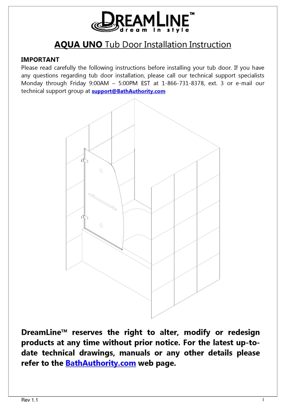 DREAMLINE AQUA UNO INSTALLATION INSTRUCTION Pdf Download ManualsLib