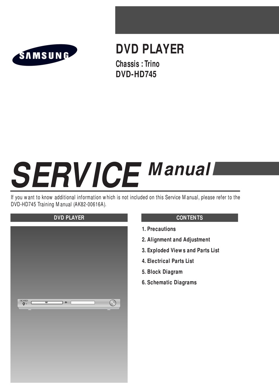 SAMSUNG DVD-HD745 SERVICE MANUAL Pdf Download | ManualsLib