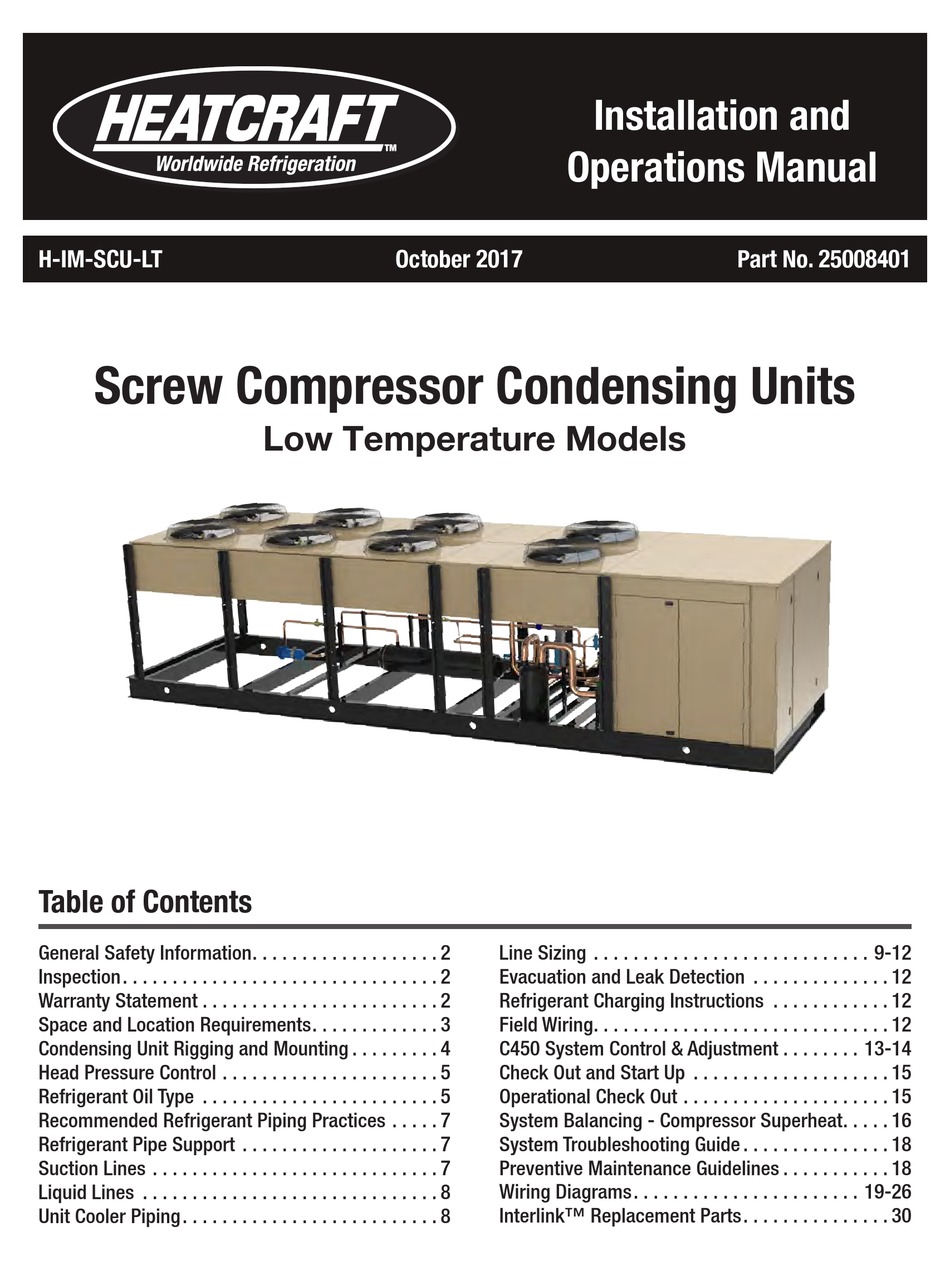 HEATCRAFT HIMSCULT INSTALLATION AND OPERATION MANUAL Pdf Download