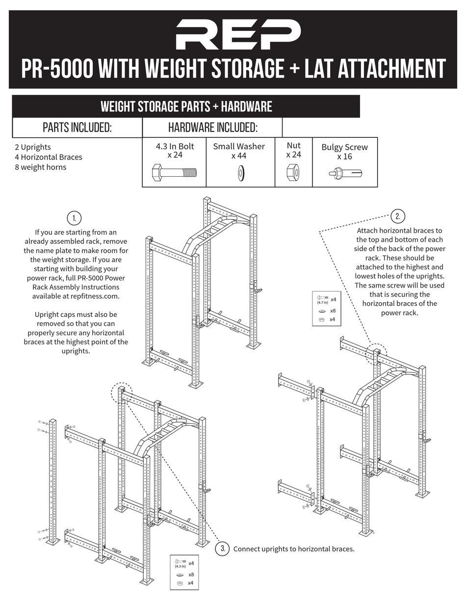 REP PR5000 ASSEMBLY INSTRUCTIONS Pdf Download ManualsLib
