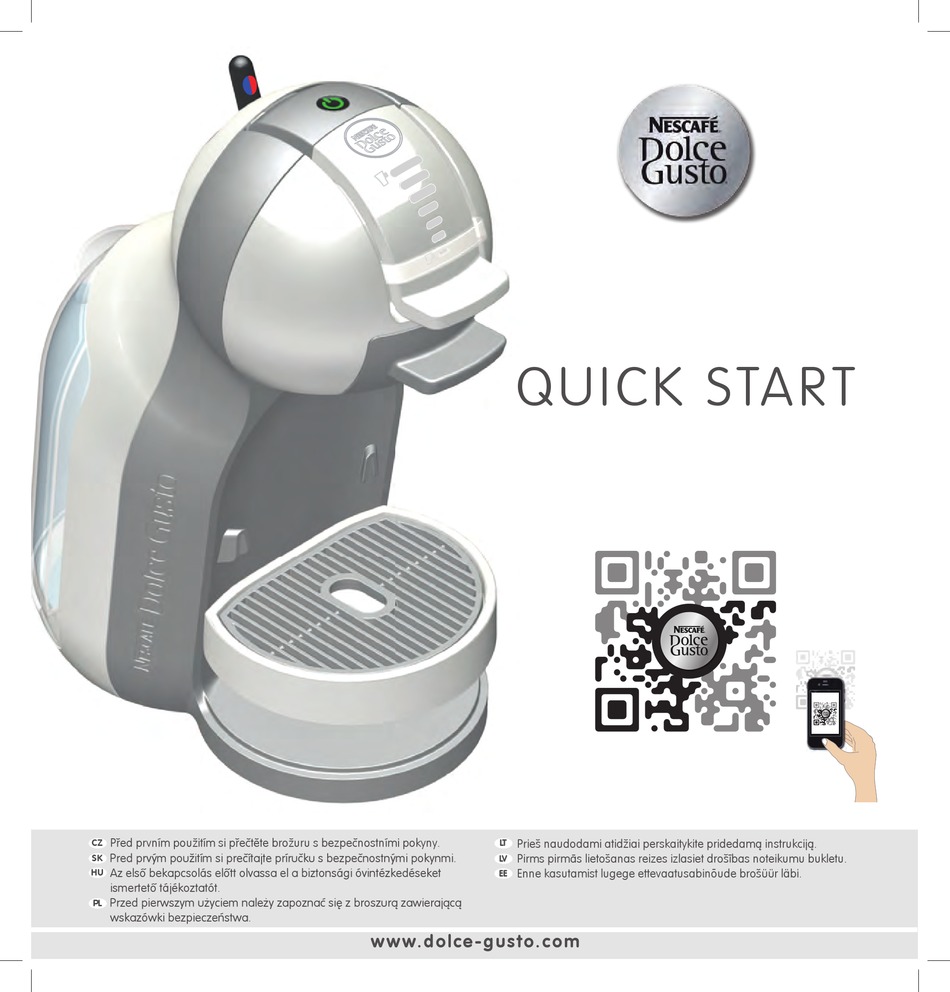 NESCAFE DOLCE GUSTO QUICK START MANUAL Pdf Download ManualsLib