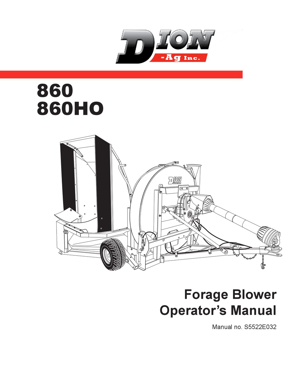 Dion Ag 860 Operators Manual Pdf Download Manualslib