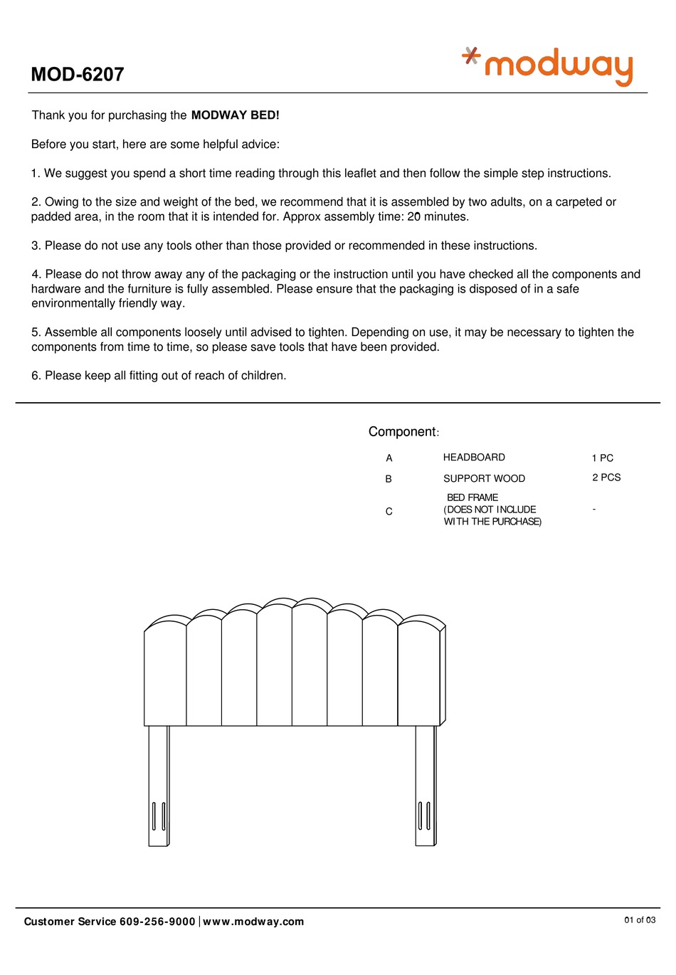 MODWAY MOD-6207 QUICK START MANUAL Pdf Download | ManualsLib
