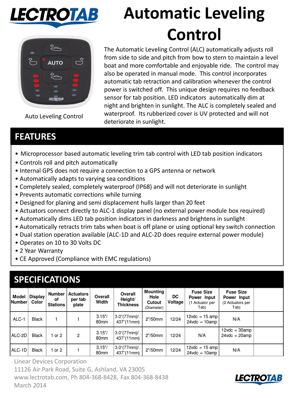 LECTROTAB ALC1 QUICK START MANUAL Pdf Download ManualsLib