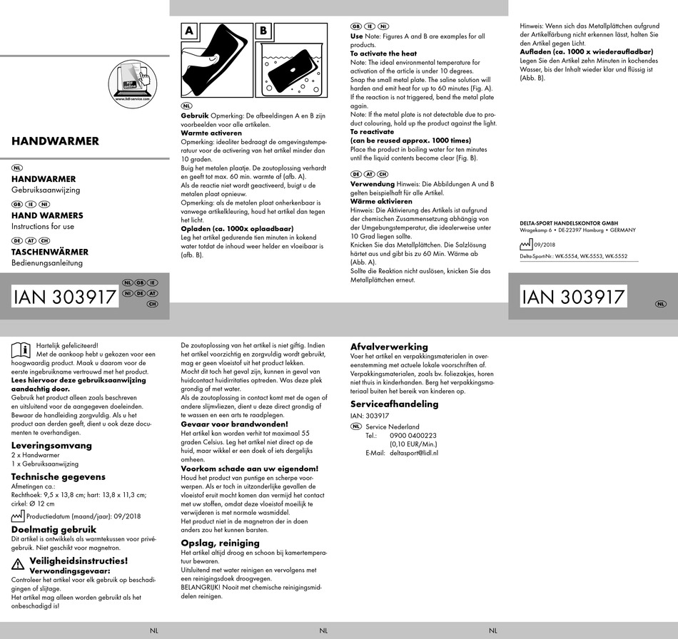 DELTASPORT 303917 INSTRUCTIONS FOR USE Pdf Download ManualsLib