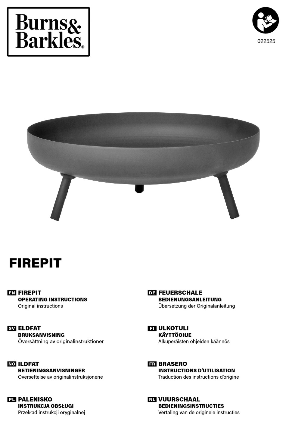 BURNS & BARKLES FIREPIT OPERATING INSTRUCTIONS MANUAL Pdf Download
