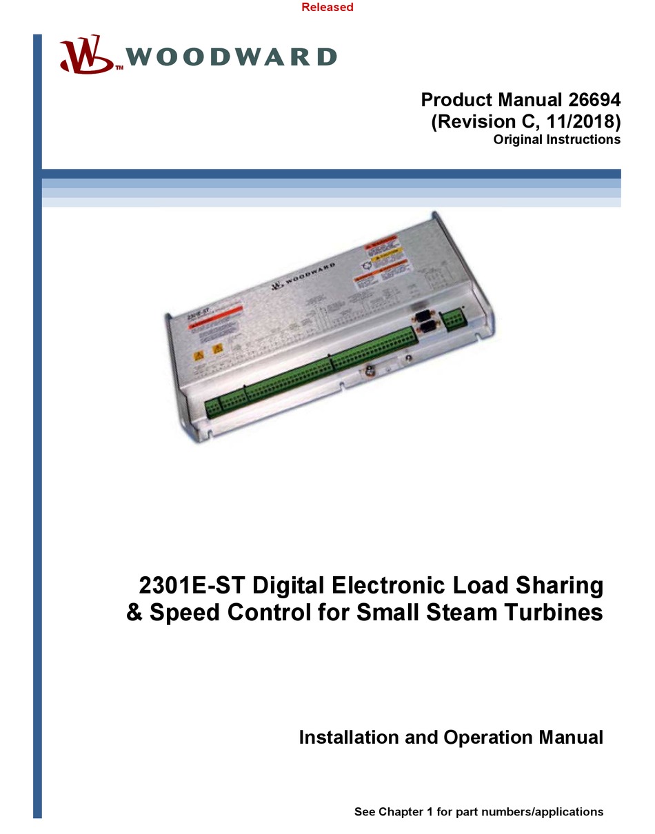 WOODWARD 2301EST INSTALLATION AND OPERATION MANUAL Pdf Download