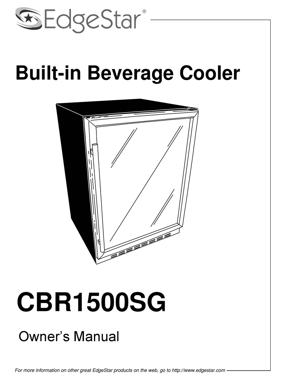 EDGESTAR CBR1500SG OWNER'S MANUAL Pdf Download ManualsLib