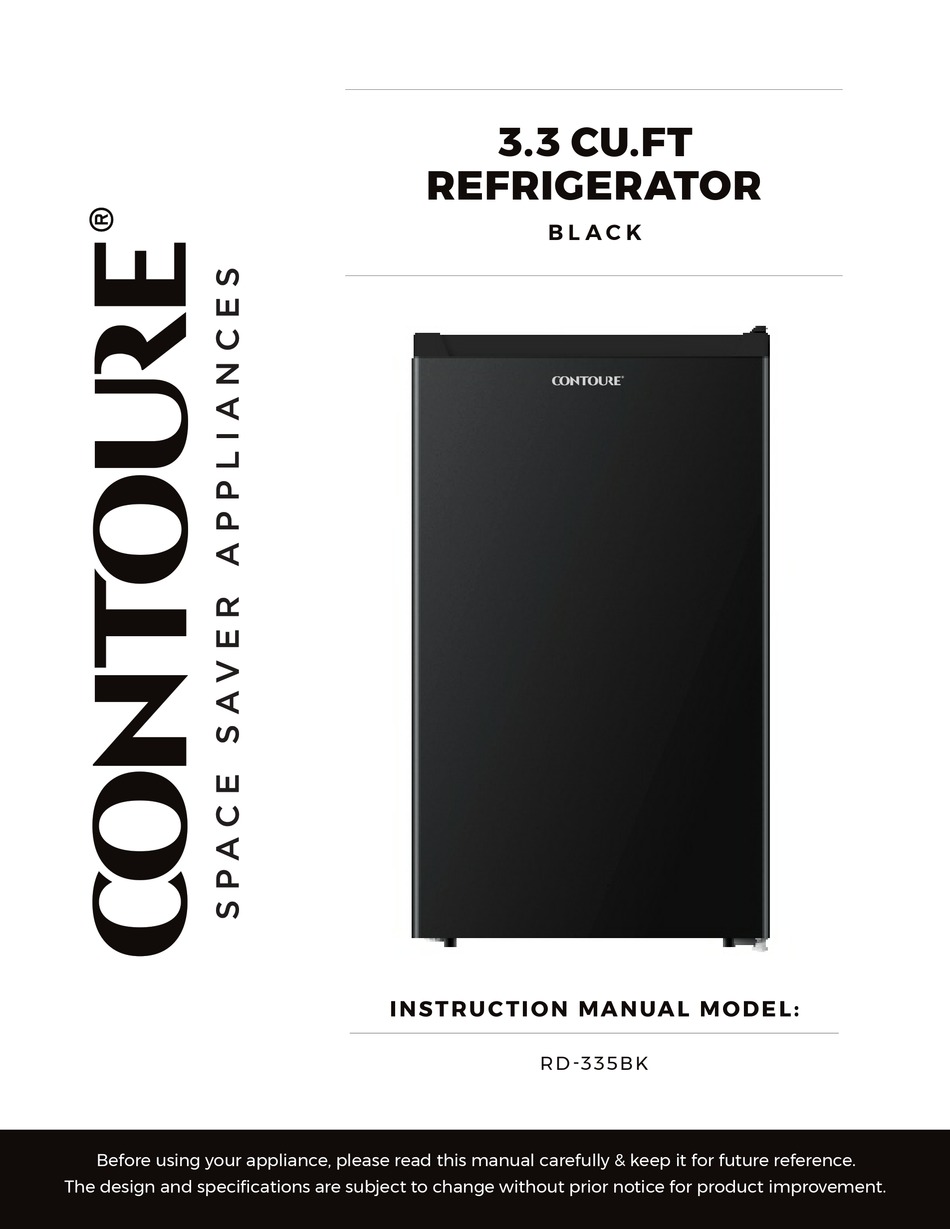 CONTOURE RD 335BK INSTRUCTION MANUAL Pdf Download ManualsLib