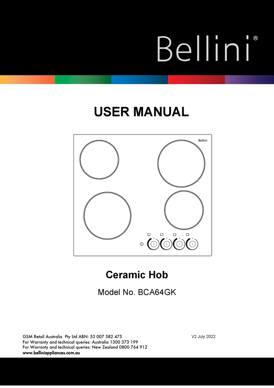 BELLINI BCA64GK USER MANUAL Pdf Download ManualsLib