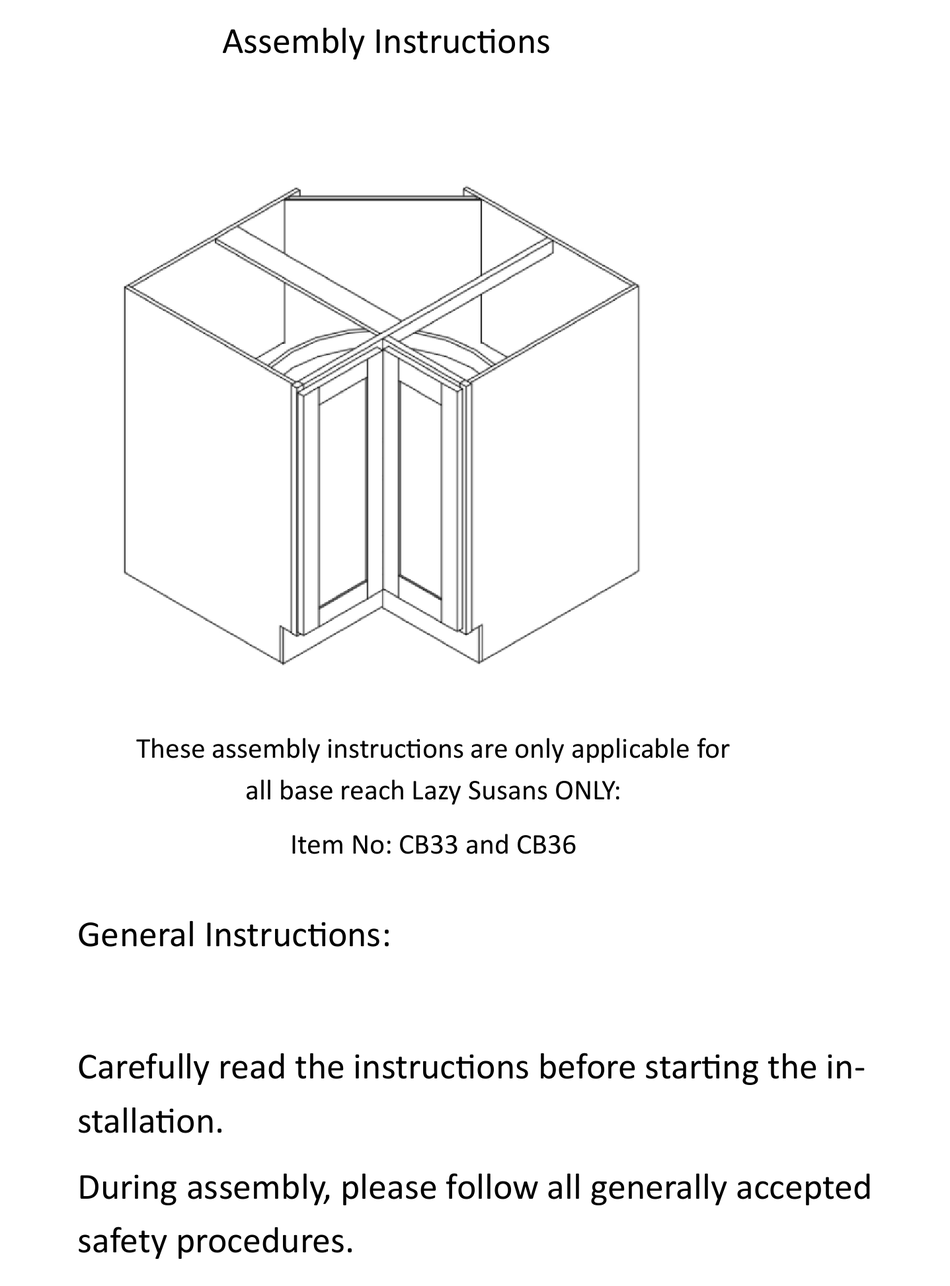 SKYLINE LAZY SUSANS CB33 ASSEMBLY INSTRUCTIONS Pdf Download ManualsLib