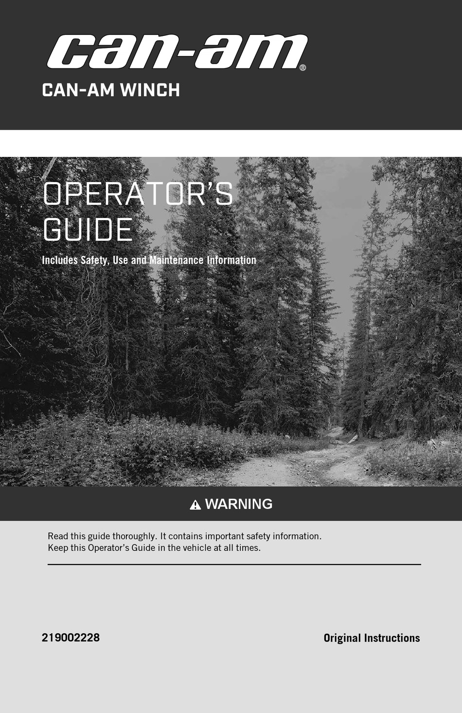 CAN-AM HD 2500 OPERATOR'S MANUAL Pdf Download | ManualsLib