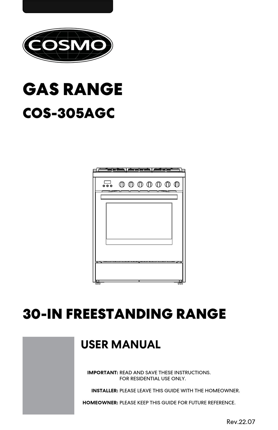 COSMO COS305AGC USER MANUAL Pdf Download ManualsLib