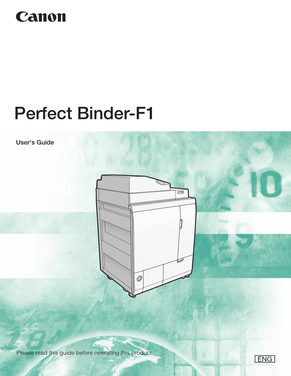 CANON PERFECT BINDER-F1 USER MANUAL Pdf Download | ManualsLib