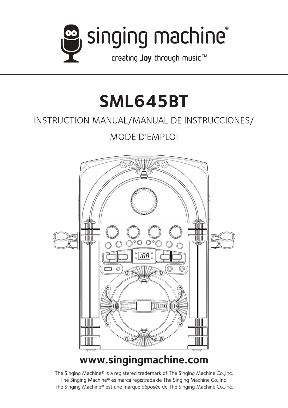 THE SINGING MACHINE SML645BT INSTRUCTION MANUAL Pdf Download ManualsLib