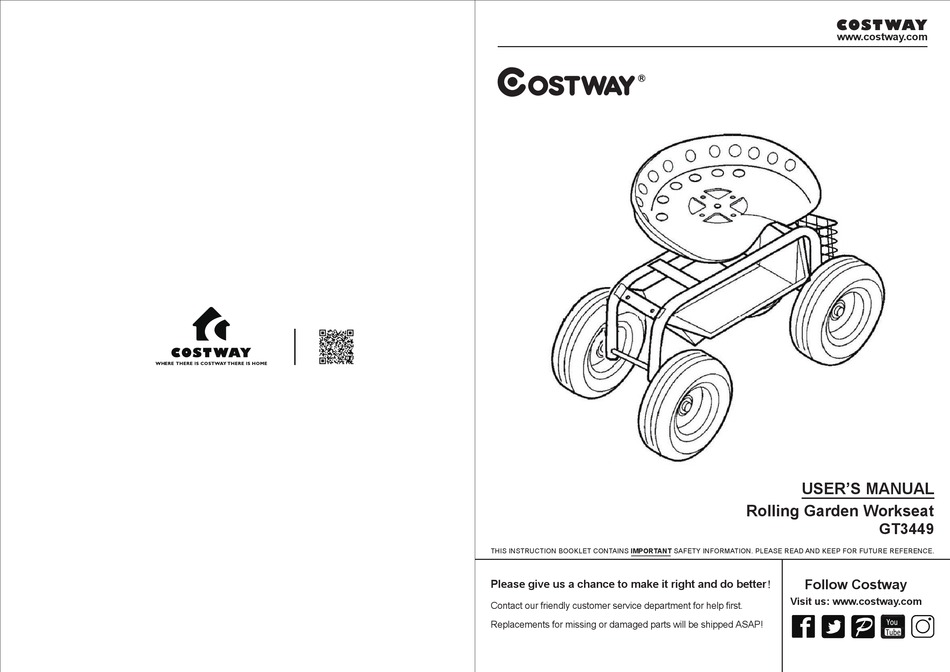 COSTWAY GT3449 USER MANUAL Pdf Download ManualsLib