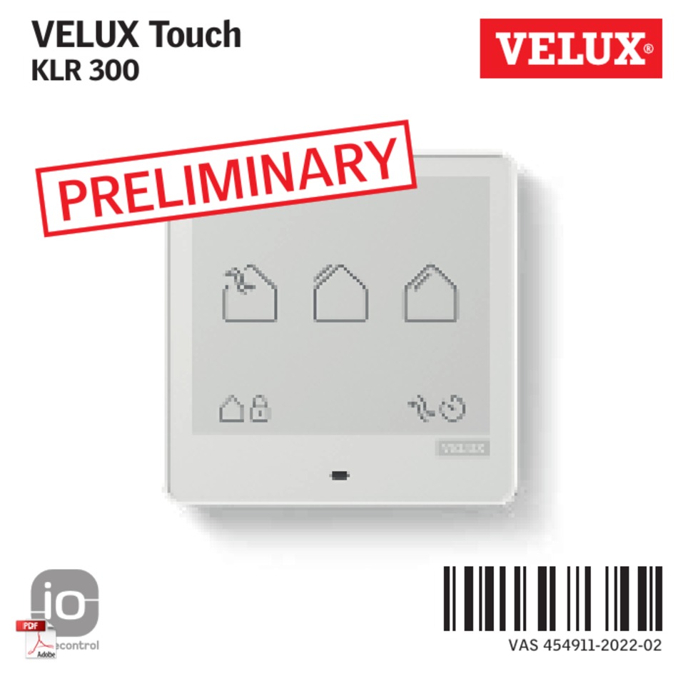 VELUX TOUCH KLR 300 MANUAL Pdf Download | ManualsLib