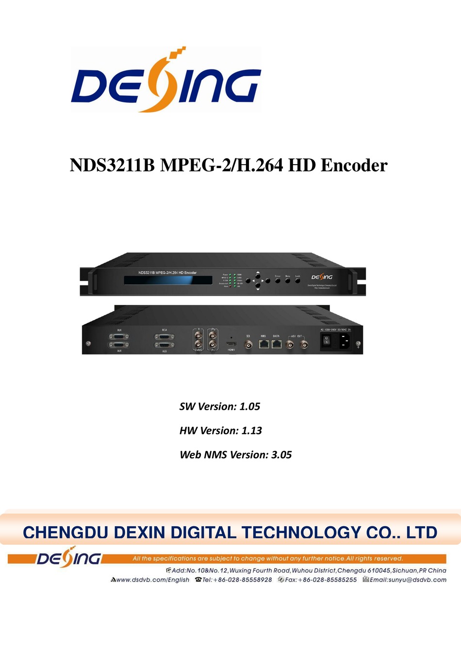 DEXING NDS3211B MANUAL Pdf Download ManualsLib