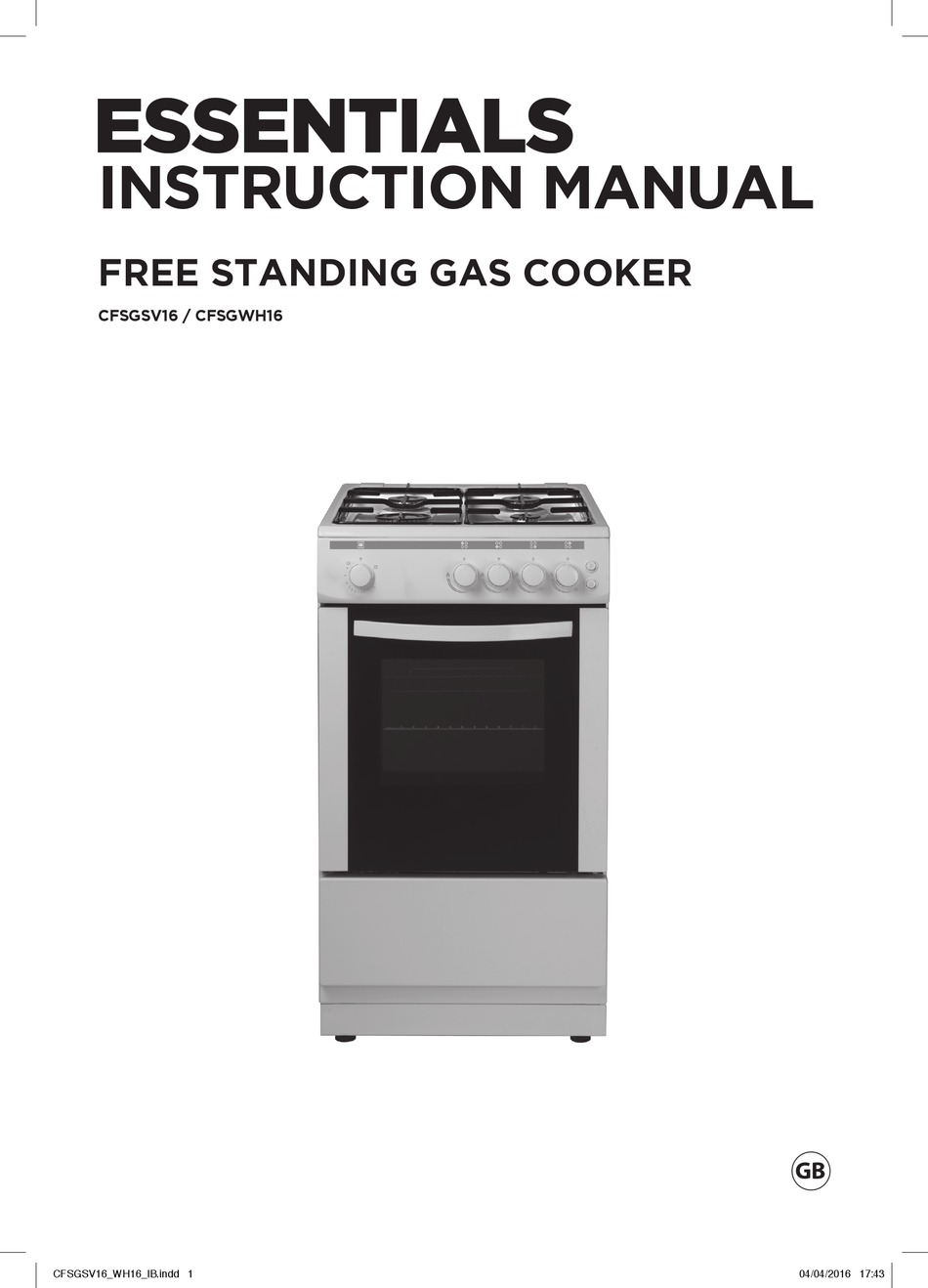 CURRYS ESSENTIALS CFSGSV16 INSTRUCTION MANUAL Pdf Download ManualsLib