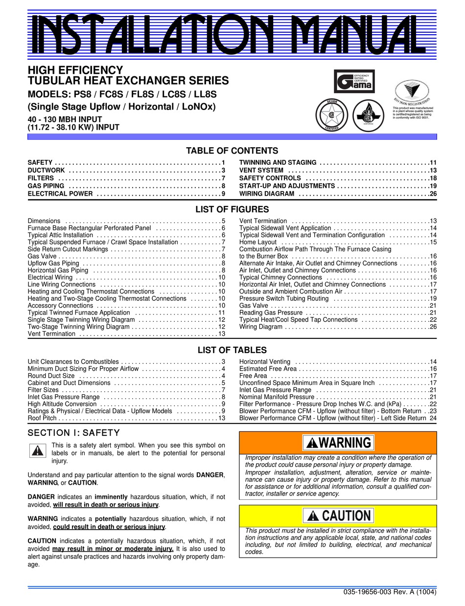 UNITARY PRODUCTS GROUP PS8 INSTALLATION MANUAL Pdf Download ManualsLib