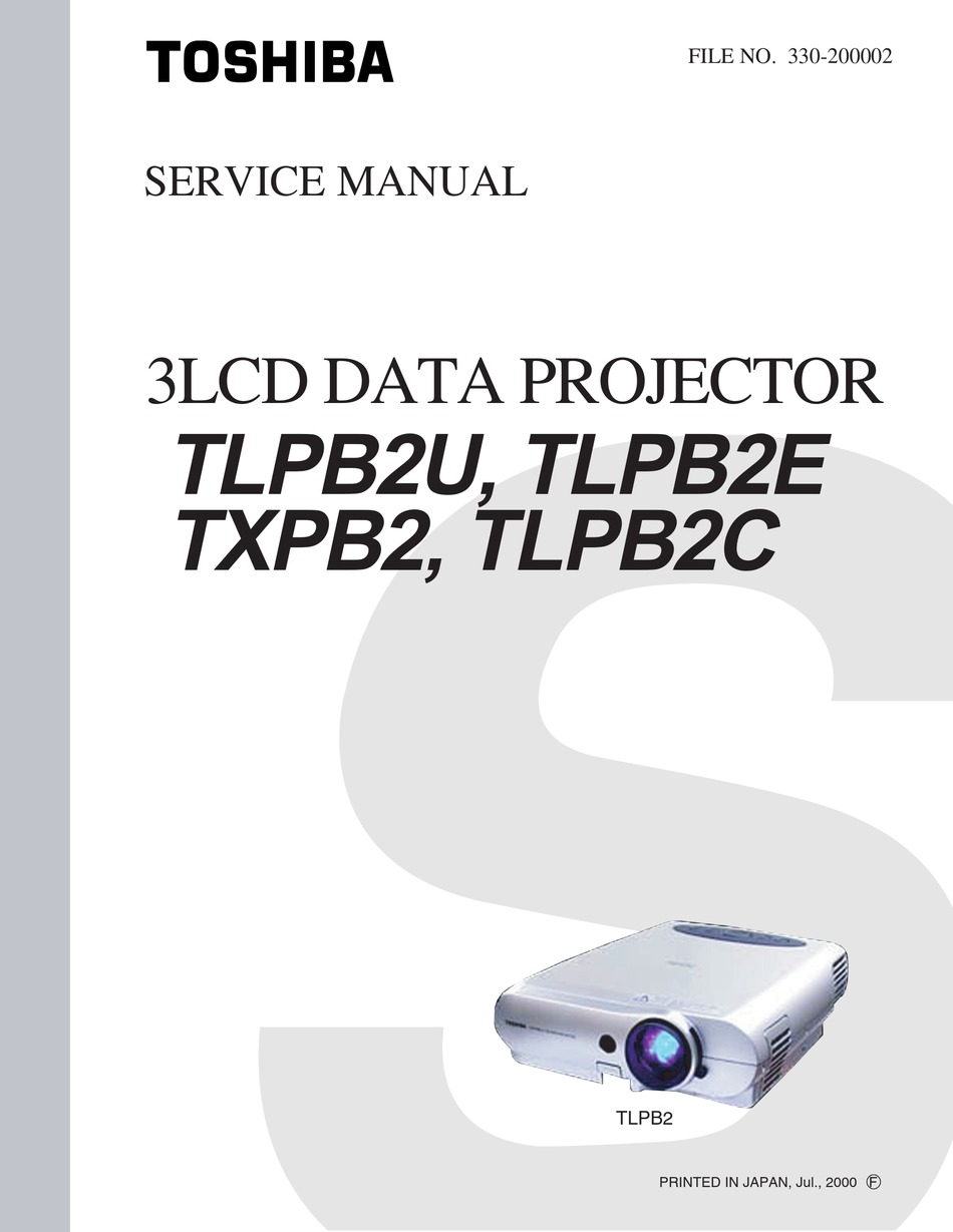 TOSHIBA TLPB2U SERVICE MANUAL Pdf Download ManualsLib