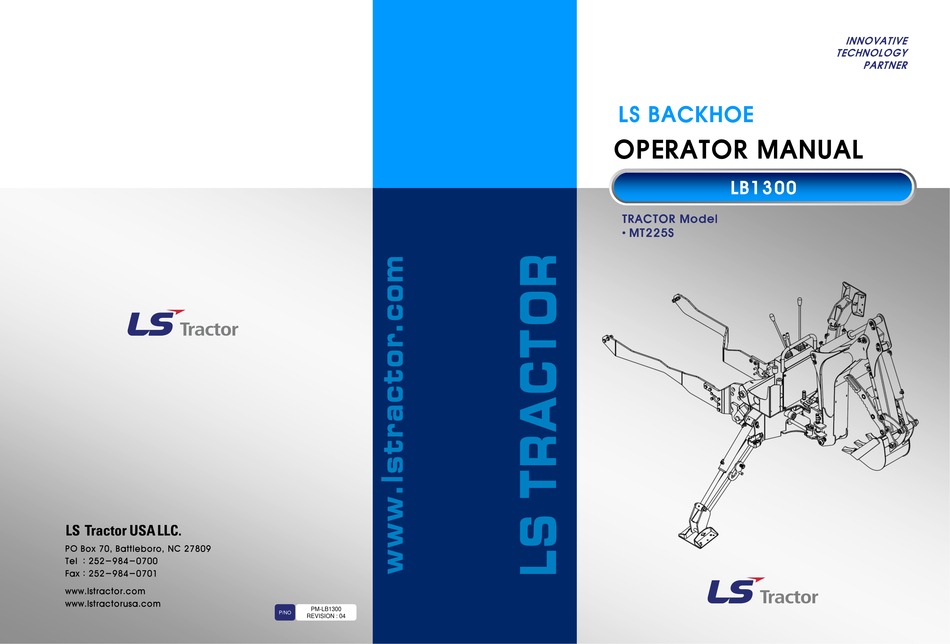 LS TRACTOR LB1300 OPERATOR'S MANUAL Pdf Download ManualsLib