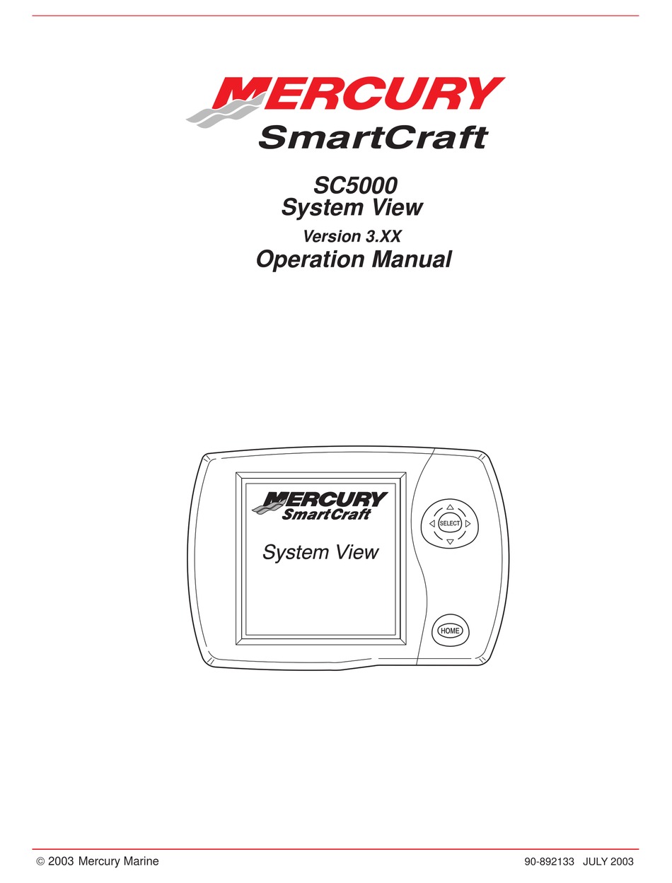 MERCURY SMARTCRAFT SC5000 OPERATION MANUAL Pdf Download | ManualsLib