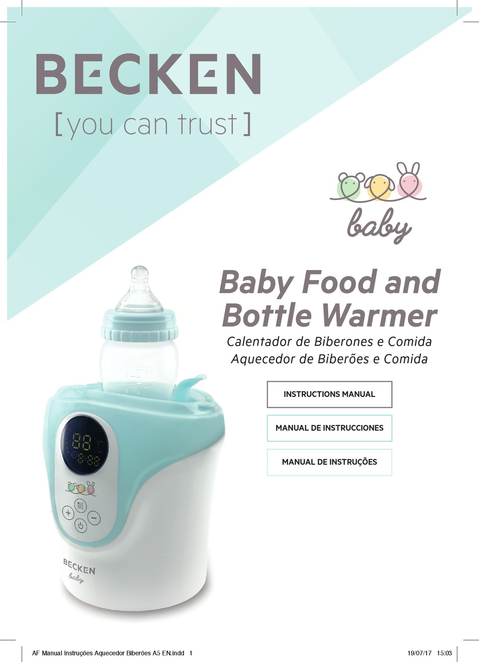 BECKEN BABY FOOD AND BOTTLE WARMER INSTRUCTION MANUAL Pdf Download