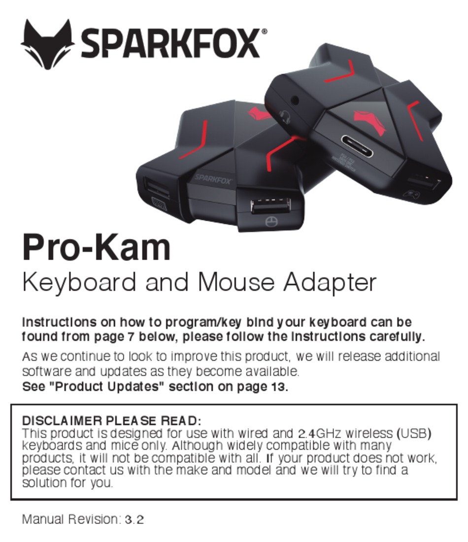 SPARKFOX PRO-KAM MANUAL Pdf Download | ManualsLib