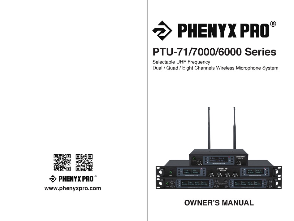PHENYX PRO PTU71 SERIES OWNER