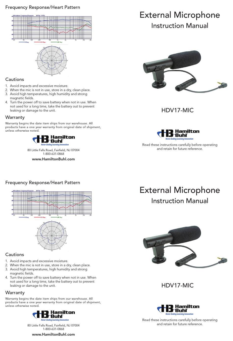HAMILTONBUHL HDV17MIC INSTRUCTION MANUAL Pdf Download ManualsLib
