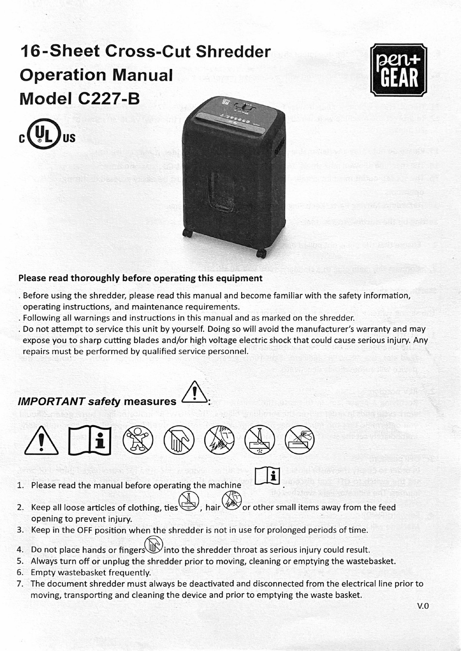 PEN+GEAR C227-B OPERATION MANUAL Pdf Download | ManualsLib