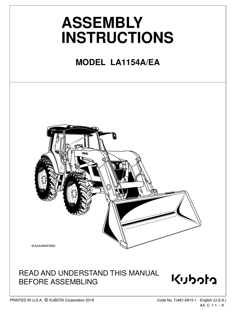 kubota-la1154a-assembly-instructions-manual-pdf-download-manualslib